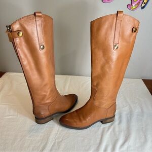 Sam Edelman Penny tan brown leather tall riding boots size 6.5